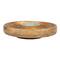 Hello Honey® 13.75" Mango Wood with Blue Enamel Center 2 Section Lazy Susan Server